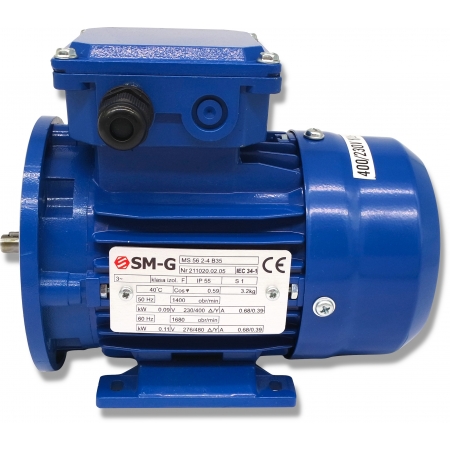 SILNIK ELEKTRYCZNY Z KOŁNIERZEM 0,09kW 400V 1400obr WAŁEK 9mm 3-FAZOWY